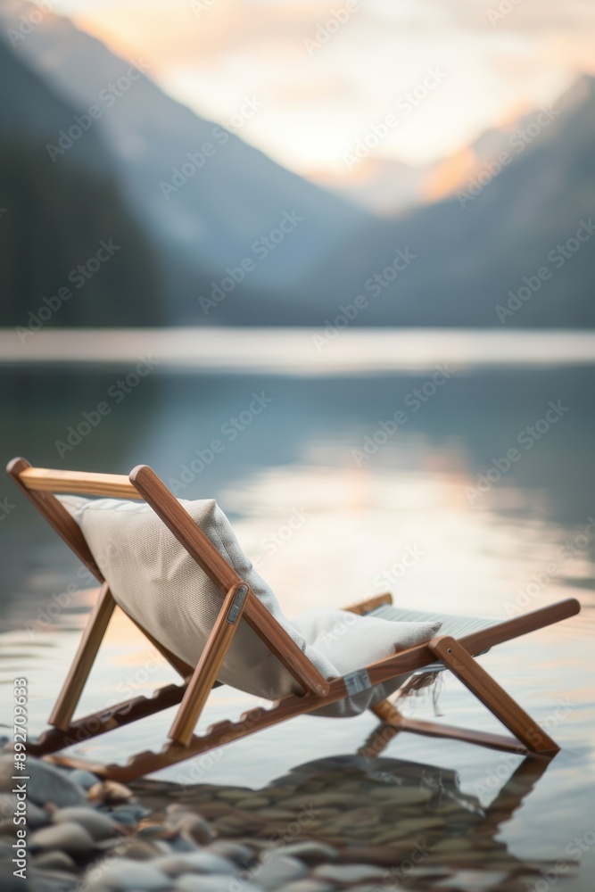 A tree is reflected in the water of a lake. The sky is cloudy and the sun is setting A tree is reflected in the water of a lake. The sky is cloudy and the sun is setting