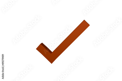 red check mark, PNG, orenge