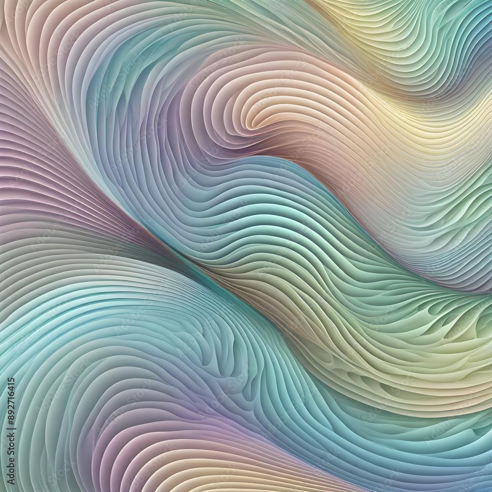 Abstract background, pastel-colored elliptical fractal pattern Abstract background, pastel-colored elliptical fractal pattern