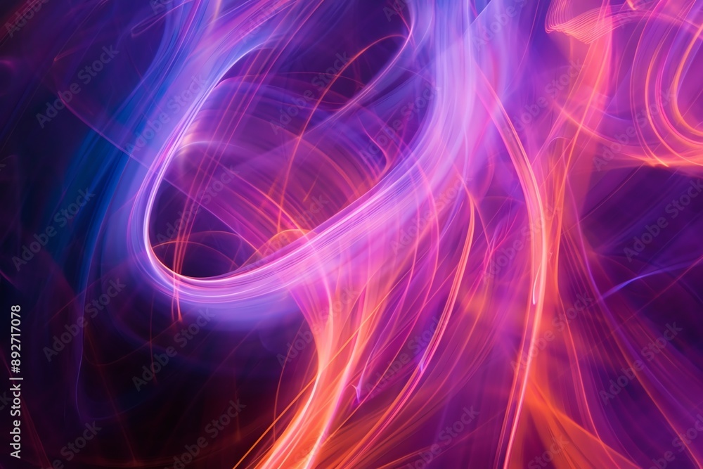 A mesmerizing abstract light painting featuring vibrant swirls of purple, pink, and blue colors, creating a dynamic and ethereal visual effect. A mesmerizing abstract light painting featuring vibrant swirls of purple, pink, and blue colors, creating a dynamic and ethereal visual effect.