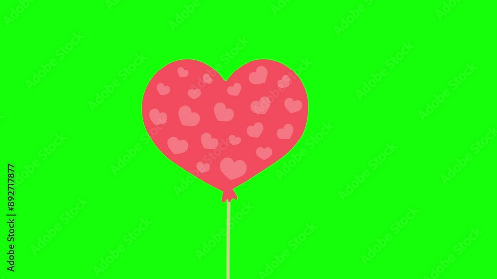 Animation video love sign on green screen background Animation video love sign on green screen background