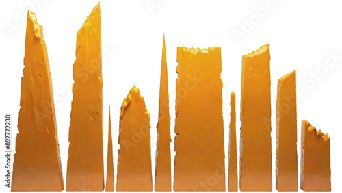 Pointed slabs with pumpkin texture.