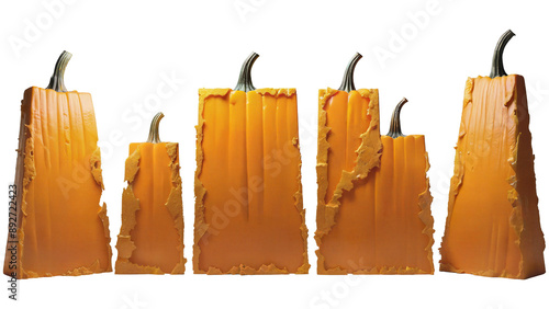 Large slabs with pumpkin texture.