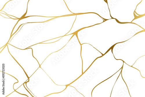 Gold crack marble texture, broken foil marble pattern with golden cracks background