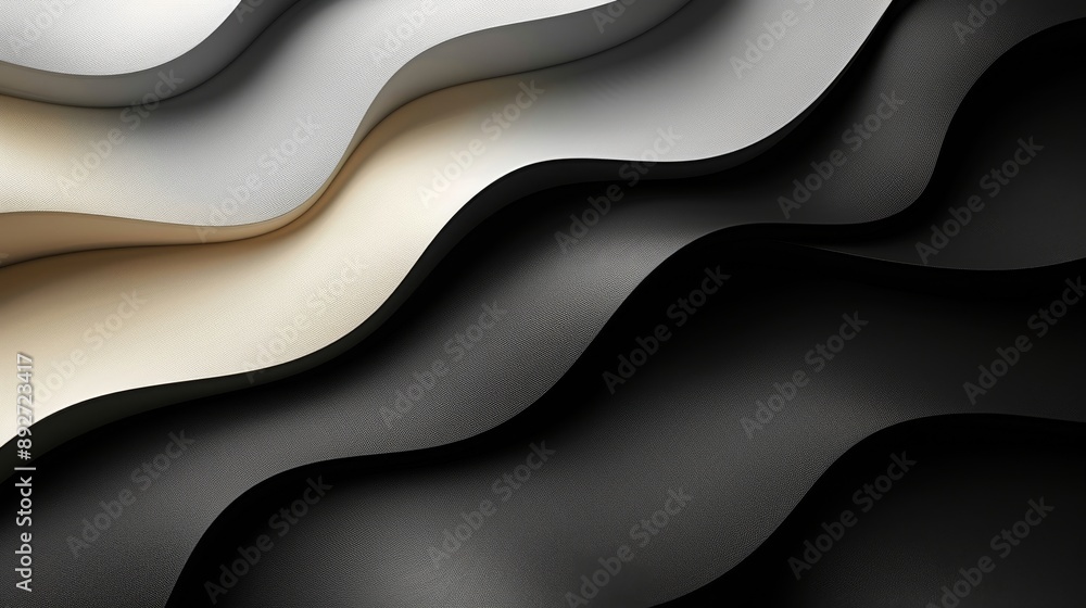 Abstract Black and White Wavy Design Abstract Black and White Wavy Design