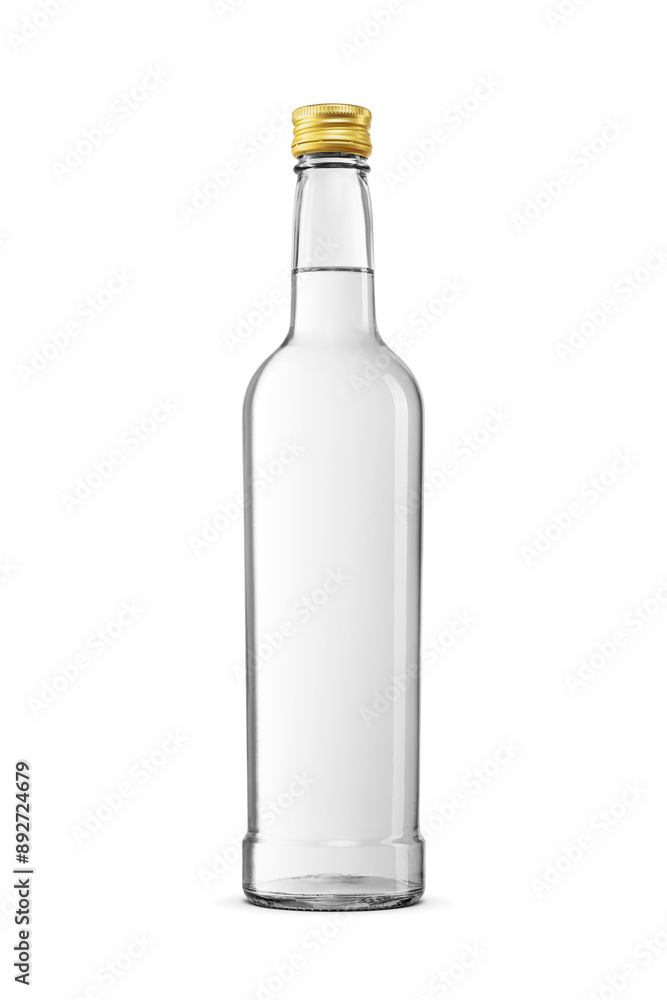 Bottle of vodka or gin isolated. Hard liquor product presentation. Transparent PNG image. Bottle of vodka or gin isolated. Hard liquor product presentation. Transparent PNG image.