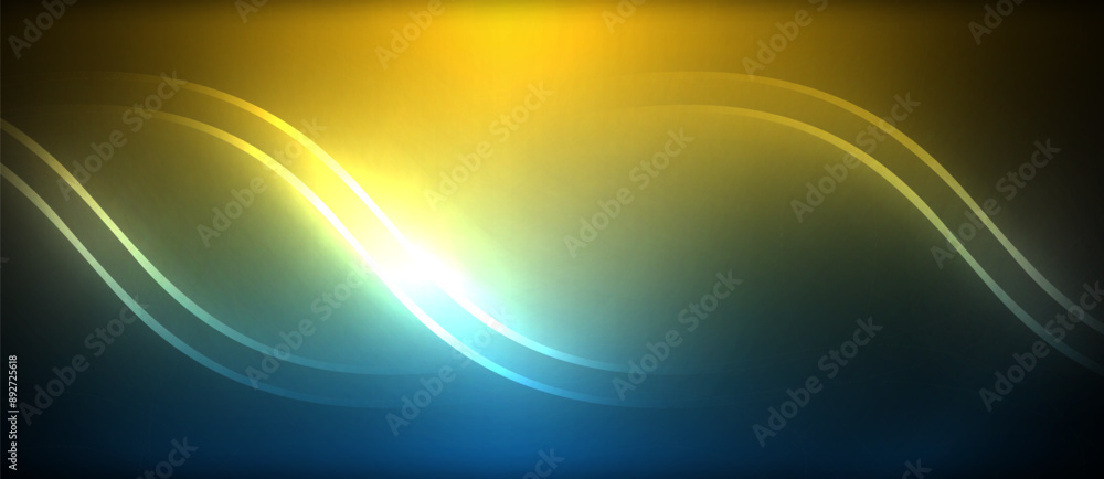 Neon glowing circle rays, light round lines in the dark, planet style neon wave lines. Energetic electric concept design for wallpaper, banner, background Neon glowing circle rays, light round lines in the dark, planet style neon wave lines. Energetic electric concept design for wallpaper, banner, background