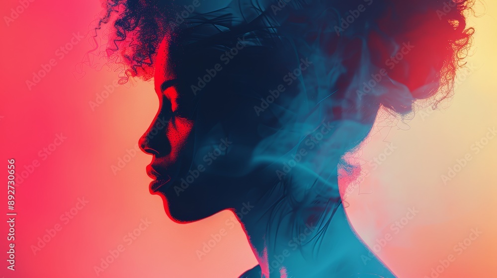 texture background, velvet, close up, focus on, vibrant shades, Double exposure silhouette with velvet texture background, velvet, close up, focus on, vibrant shades, Double exposure silhouette with velvet