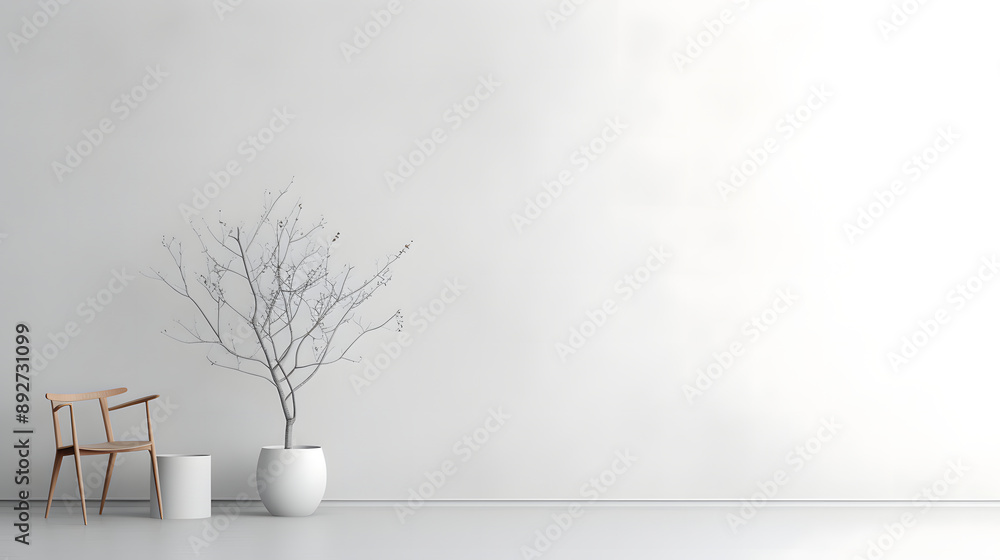 Obraz premium Minimalist Chair and Table Arrangement