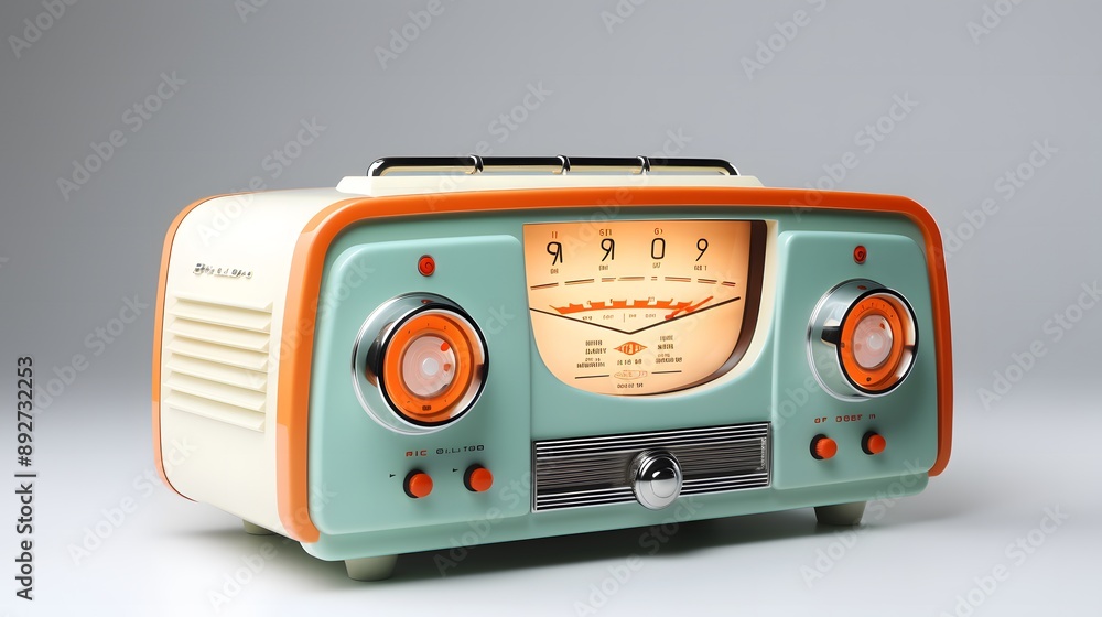 Obraz premium Retro Radio with Modern Accents