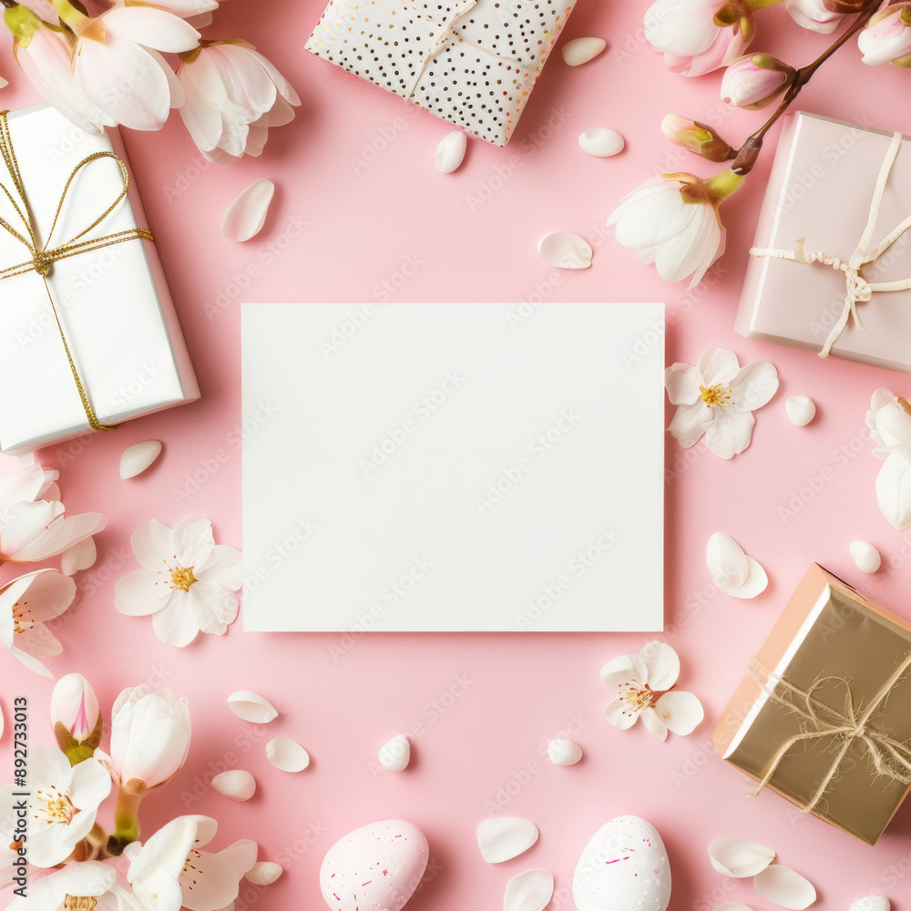 Elegant Spring Gift Setup with Cherry Blossoms Elegant Spring Gift Setup with Cherry Blossoms