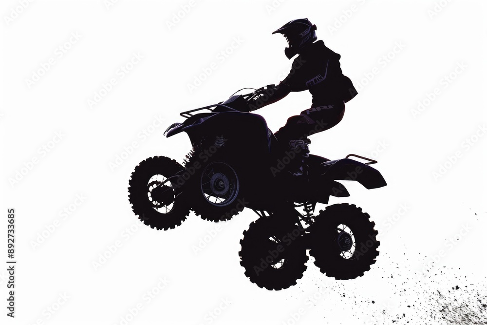 Dirt Bike Rider in Flight