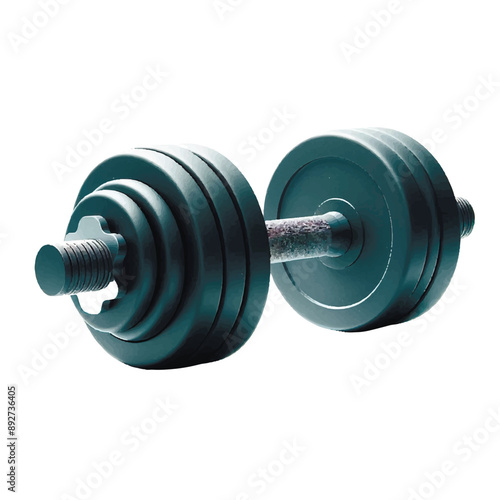 dumbbell vector isolated on white background