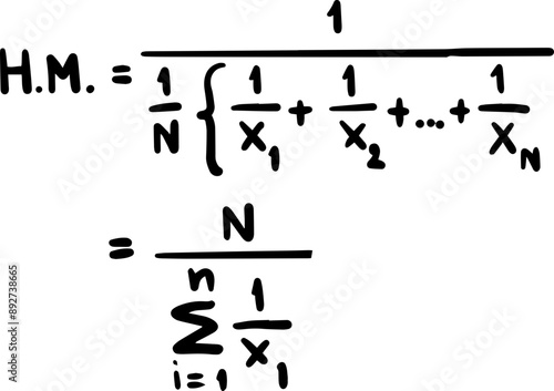 Statistics Mathematics Formulas Handwritten