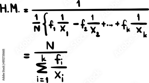 Statistics Mathematics Formulas Handwritten