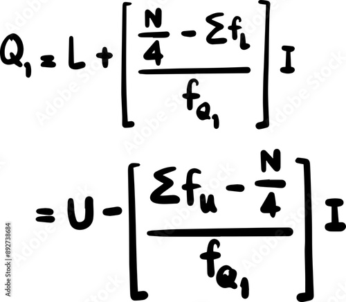 Statistics Mathematics Formulas Handwritten
