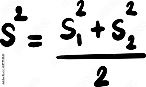 Statistics Mathematics Formulas Handwritten