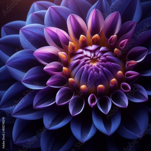 blue dahlia flower 