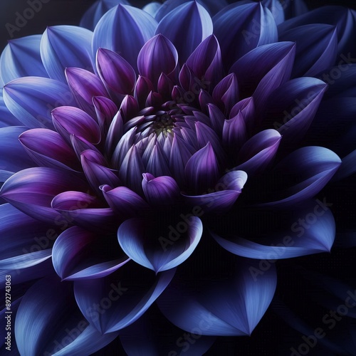 blue dahlia flower 