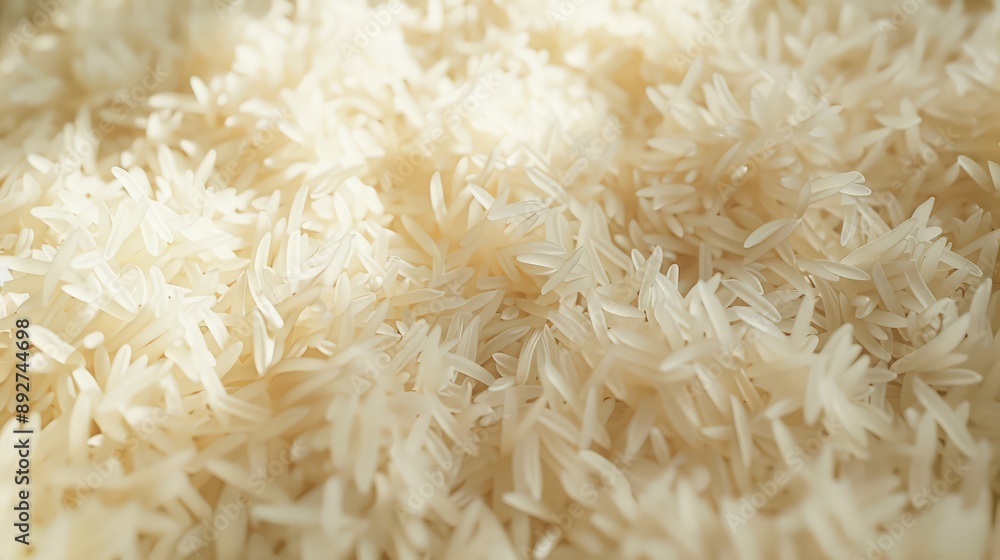 White rice background texture. Close-up. AI generated. White rice background texture. Close-up. AI generated.