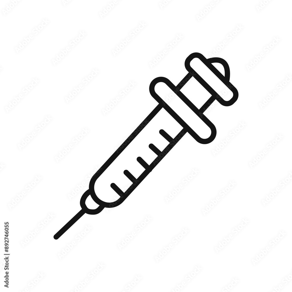 Intradermal injection icon linear graphics set vector Intradermal injection icon linear graphics set vector