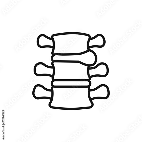 Hernia icon linear graphics set vector