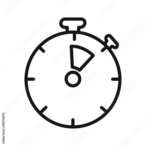 Minute timer icon linear graphics set vector