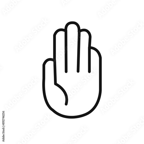 Stop violence icon linear graphics set vector