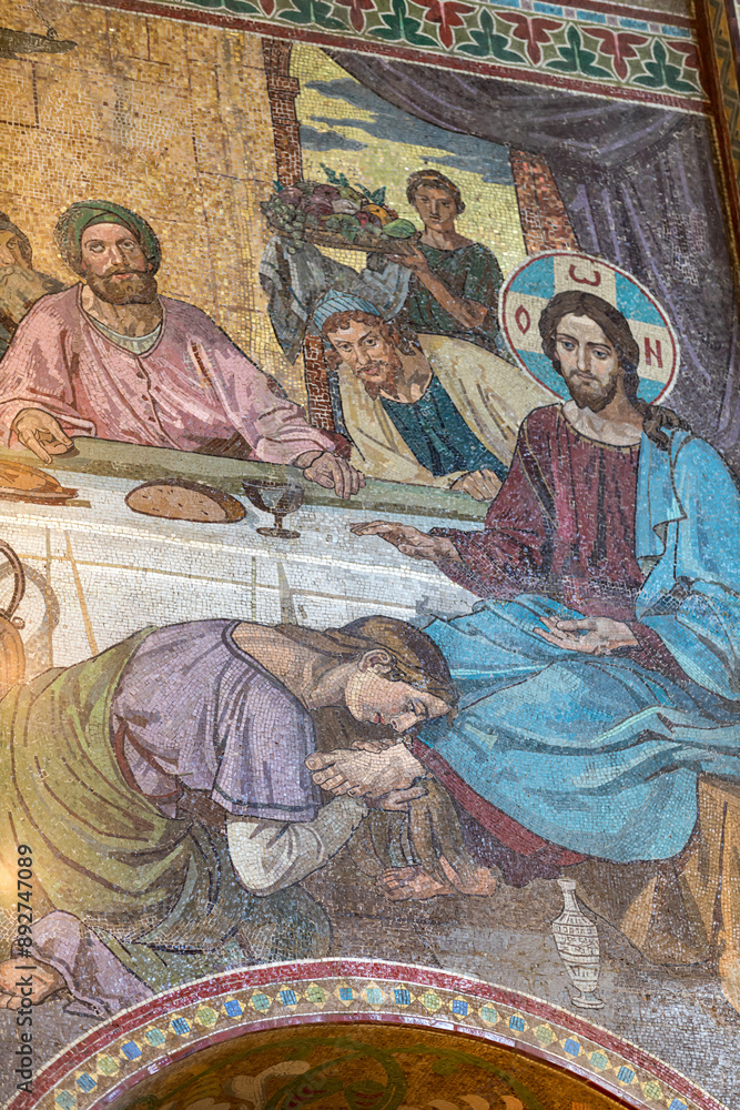Naklejka premium Christ is with the Pharisee