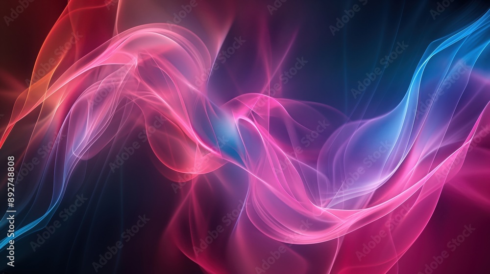 Fototapeta premium Abstract Pink and Red Smoke Background created by ai