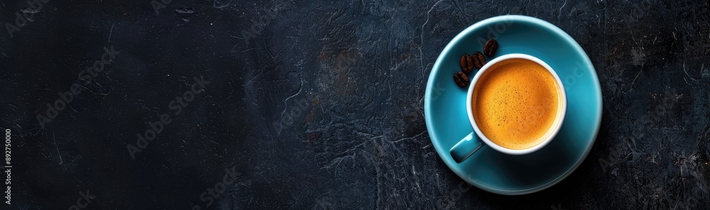 Obraz premium Coffee Cup on a Dark Background