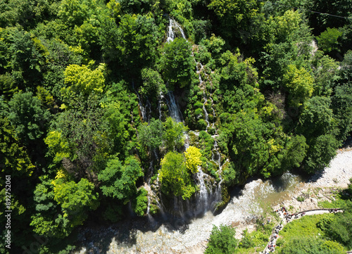 Kuzalan Waterfall is in Dereli, Giresun, Turkey. photo