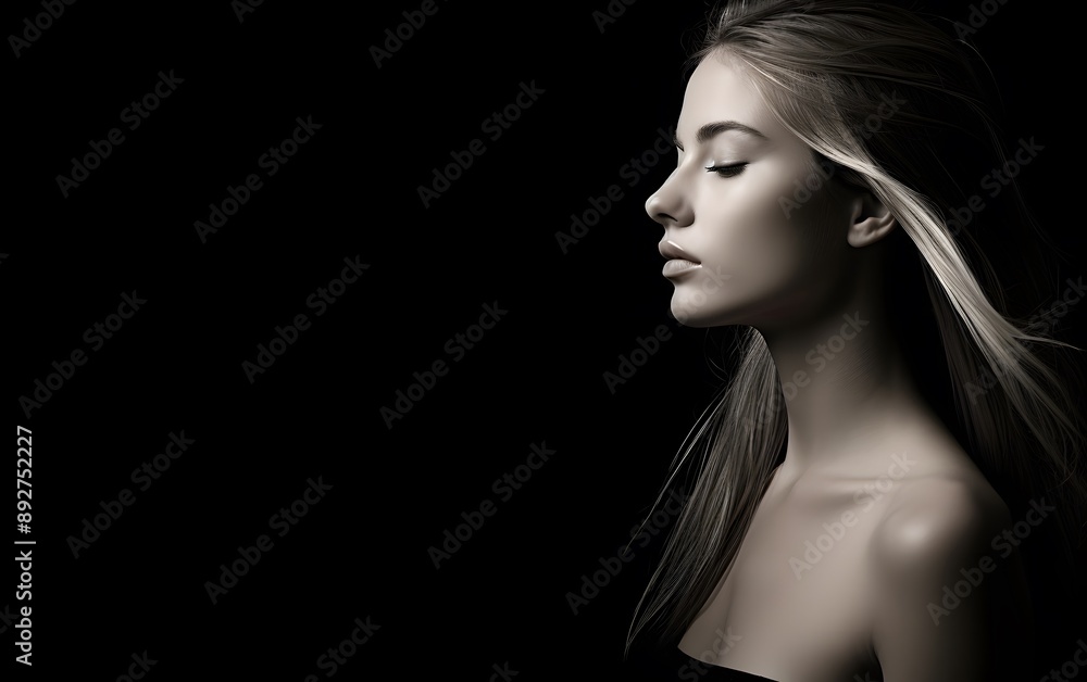 Fototapeta premium Woman in Dramatic Lighting