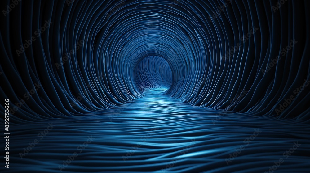 Obraz premium A distorted, dark pathway leading into an ominous forest to illustrate worry and sin