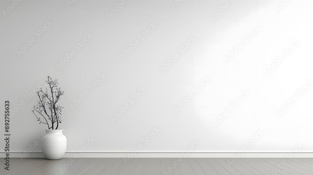 Obraz premium Minimalist Room with White Wall