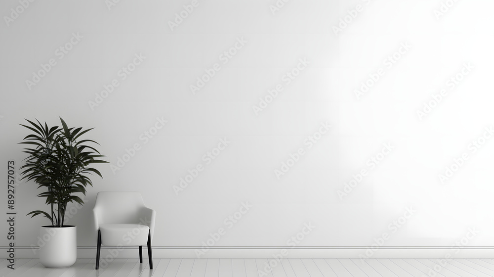 Obraz premium Minimalist Room with Plant