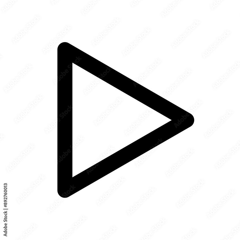Play button icon design in filled and outlined style Play button icon design in filled and outlined style