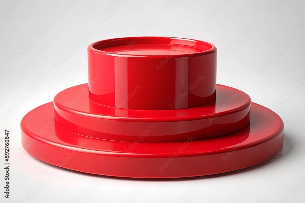 Minimalist red Product Display - Modern Design Concept Minimalist red Product Display - Modern Design Concept