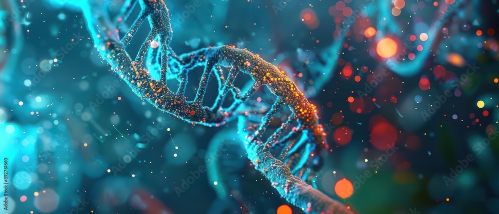 A microscopic view reveals the intricate structure of DNA A microscopic view reveals the intricate structure of DNA