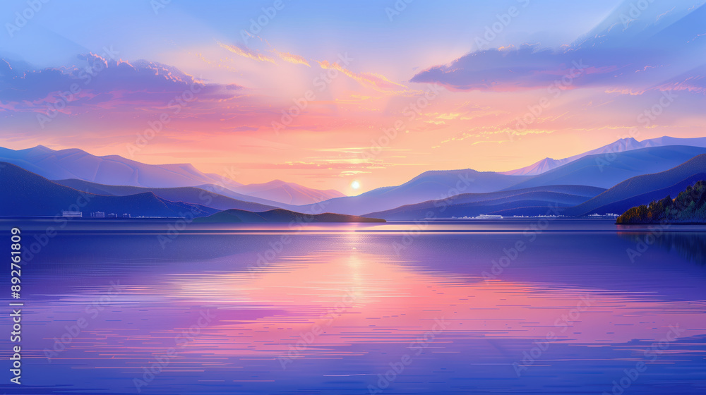 wonderful simple watercolor inspired sunset scenery wonderful simple watercolor inspired sunset scenery