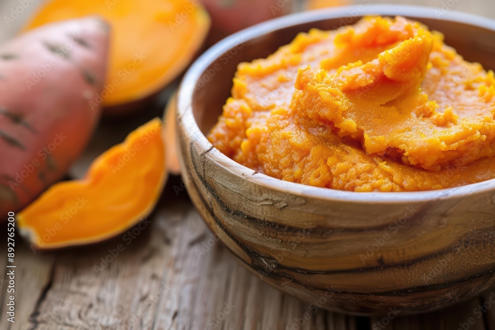 Pureed sweet potatoes are a nutritious and delicious option for introducing babies to solid foods Pureed sweet potatoes are a nutritious and delicious option for introducing babies to solid foods