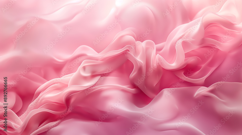 Obraz premium A liquid pink background featuring smooth, flowing waves