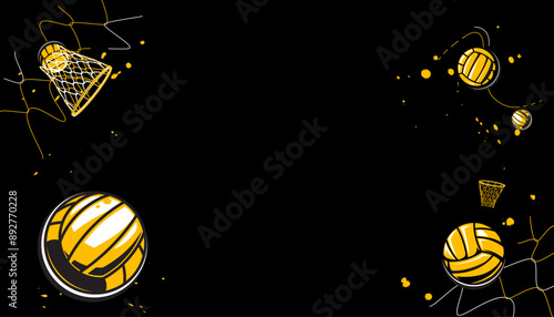 Abstract netball background design. Sports concept