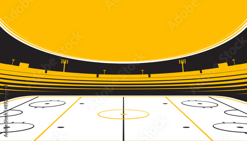 Ice hockey stadium. Sport background design.