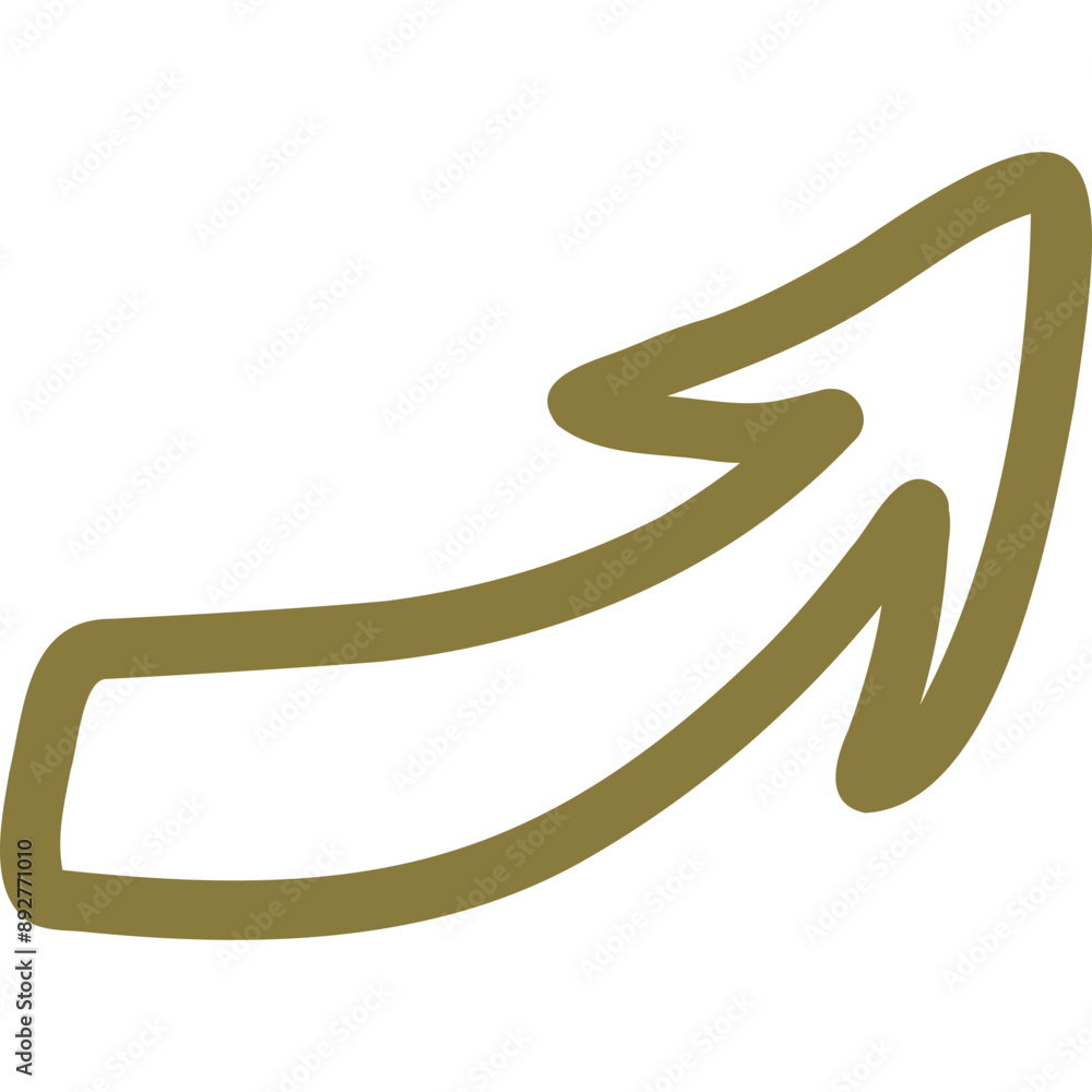 Cute volume round arrow pointing to the right with outline. Hand drawn simple arrow. Doodle business arrow mark icon for social media, banner, design isolated on white background Cute volume round arrow pointing to the right with outline. Hand drawn simple arrow. Doodle business arrow mark icon for social media, banner, design isolated on white background