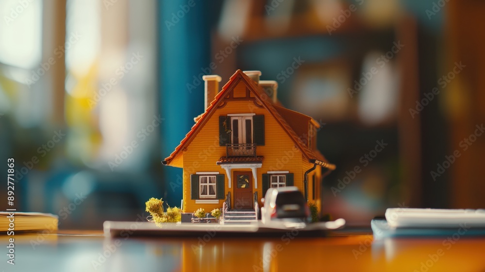 Miniature House Model with People in Background created by ai Miniature House Model with People in Background created by ai