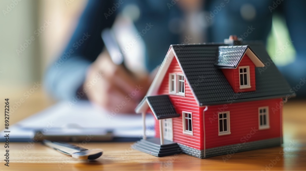 Miniature House Model with People in Background created by ai Miniature House Model with People in Background created by ai