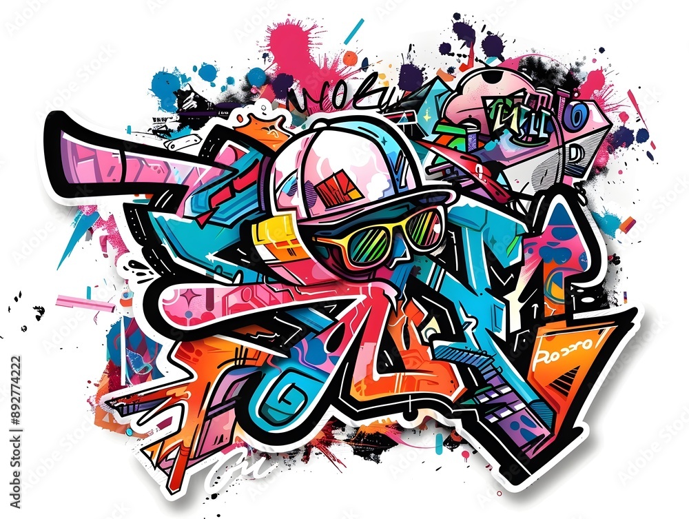 Stylish Streetwear Graffiti Design for T Shirt or Sticker Stylish Streetwear Graffiti Design for T Shirt or Sticker