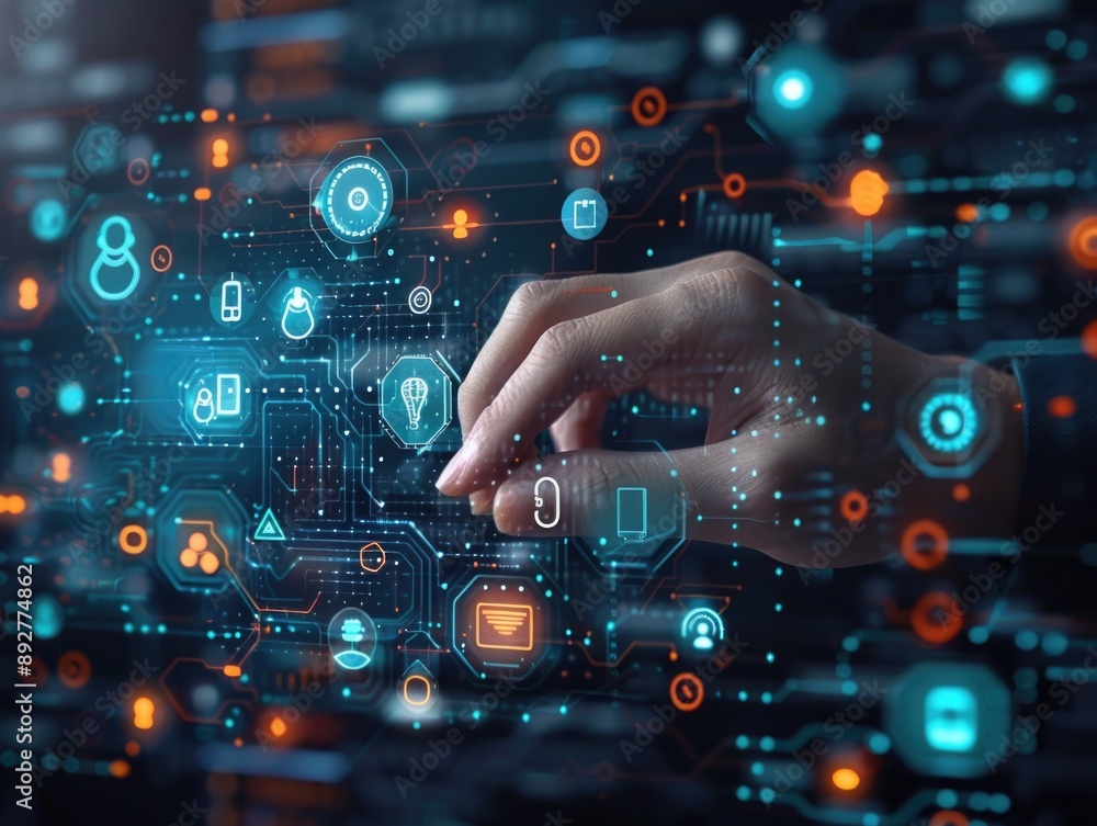 Abstract Futuristic Business Leadership in Digital Transformation Concept Abstract Futuristic Business Leadership in Digital Transformation Concept