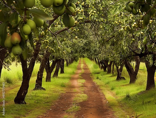 Harvesting Hope: The Resilience of a Pear Orchard in Shepperton, Victoria Despite Climate Change Cha photo